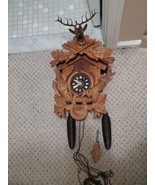 Vintage Authentic German Black Forest Hunter Hunting Cuckoo Clock Needs Svc - £172.09 GBP