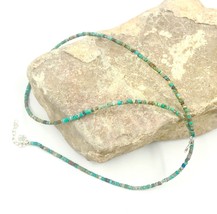 Genuine Green Turquoise 925 Silver Necklace Jewelry Women Handmade USA SELLER - £15.81 GBP