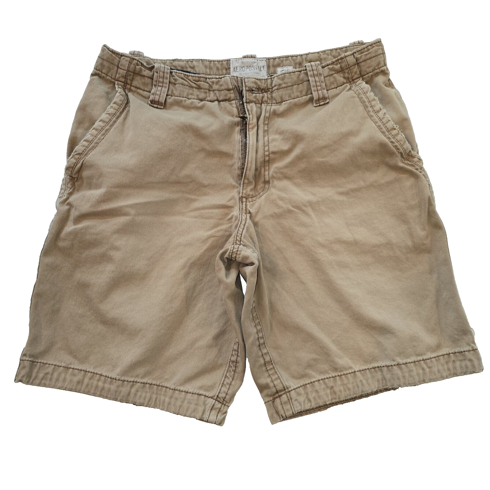 Aeropostale Men&#39;s Flat Front Size 31 Khaki Original Brand Shorts - $11.40