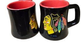 CHICAGO BLACKHAWKS NHL SHOT GLASS MUG SERIES #2 Team Sculpted Ceramic 2 Oz - $8.79