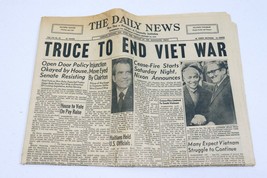 ORIGINAL Vintage Jan 24 1973 Vietnam War Truce McKeesportPA Daily News N... - £59.59 GBP