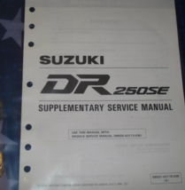 Suzuki DR250SE Supplementary Service Manual 99501-42170-03E 1994 1995 - $9.98