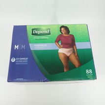 Depend Women&#39;s Fit Flex Incontinence Underwear Maximum Medium 88ct New - £54.21 GBP