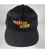 Penzoil Racing Nascar Indy Black Snap Back Hat Cap 80&#39;s 90&#39;s Vtg EUC - $308.90 MXN
