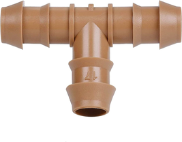 20-Pack Drip Irrigation Barbed Tee Fittings, Fits of 1/2”, 17Mm .600” ID  - £11.43 GBP+