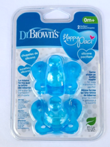 Dr Brown&#39;s Happy Paci 0m+ Silicone Baby Pacifiers New 2 Pack Blue BPA Free - £21.51 GBP