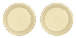 20 Plate/Package Small 7&quot; Plastic Disposable Plates Dessert Party Ivory - $19.99