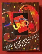 Mattel UNO 30 Year Anniversary Edition Card Game 2001 Complete &amp; Excelle... - $28.45