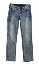 Silver Womens Size 24 (26 X 28) Aiko Mid Straight Denim Jeans Distressed... - $13.66