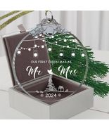 Unique 2024 Crystal Glass Wedding Ornament Mr and Mrs Gift for Couples - €9,61 EUR