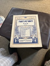 Mary&#39;s Pet Waltz Mack no. # 1394 Piano Keyboard Organ Book Songbook Shee... - $6.93