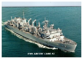 USS Arctic multi product replenishment ship Boat Postcard - £5.52 GBP