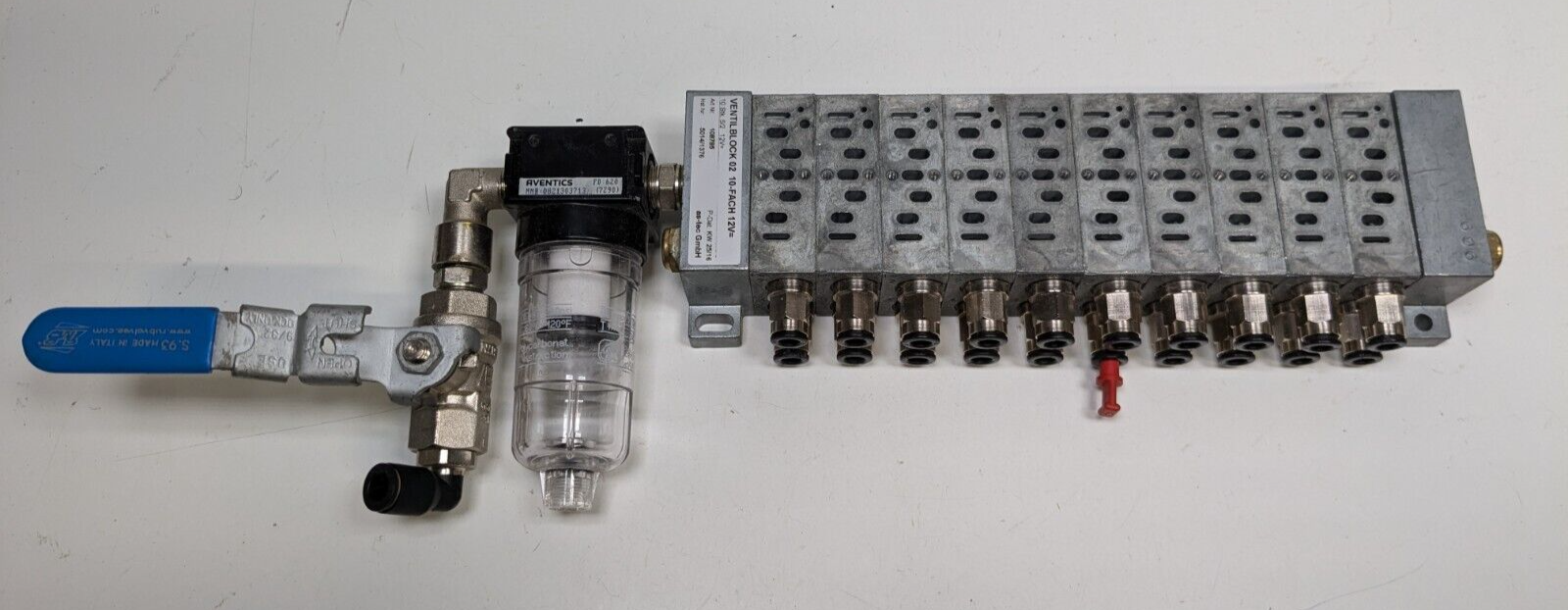 Aventics Rexroth Ventilblock 02 Solenoid Valve 10-Pos Manifold w/ Valve ... - $197.99