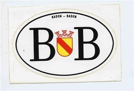 Baden Baden Germany Peel Off Sticker with Coat of Arms  - £7.78 GBP
