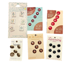 Buttons Sewing on Cards Langsin LaPetite Le Chic Trena&#39;s Vintage New Old... - $9.37