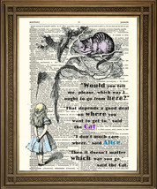 Alice Au Pays Merveilleux Chat de Cheshire Arbre Riddle : Vintage Dictio... - $6.46