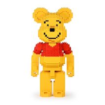 Winnie the Pooh Bearbrick Sculpture (JEKCA Lego Brick) DIY Kit - £73.92 GBP