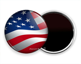Usa United States Waving American Flag Patriotic Fridge Refrigerator Note Magnet - £10.60 GBP+