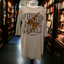 Harry Potter Gryffindor Slytherin Night Sleep Shirt Gray Womens Size M (8-10) - £18.95 GBP