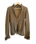 Wooden Ships Mohair Wool Cardigan Sweater Women Size Medium/Large Brown ... - $26.18