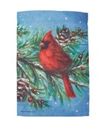 Primitives by Kathy Decorative Garden Flag  Cardinal with Snowy Woodland - $9.87