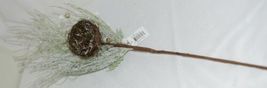 Unbranded  F 17557 Frosted Pine Bird Nest Pick Holiday balls image 7