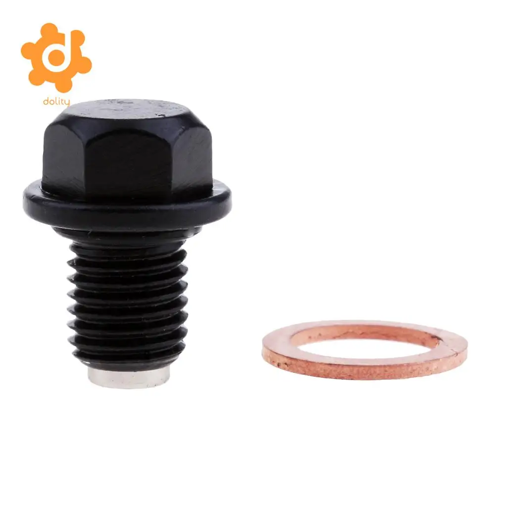 Magnetic Oil Drain Bolt For Yamaha Fz Fj Mt 09 YZF-R1 R6 TRX850 Black - £39.30 GBP