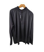 Reebok Shirt Mens XL Long Sleeve Black Microstripe Pullover Speed Wick A... - £14.52 GBP