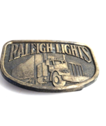 Raleigh Light Cigarettes Semi Truck  Vintage Belt Buckle - $188.16 MXN