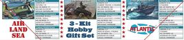 Atlantis Air Land Sea Hobby Gift Set - 3 Plastic Model Kits Factory Sealed USA image 5