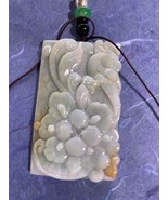 Certified Green Red Lavender Blue Jade Pendant Bird Flower Good Luck Clo... - $49.57 CAD
