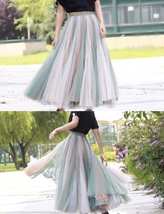 Rainbow Pleated Tulle Skirt Custom Plus Size Princess Tulle Skirt Fairy Tale image 6
