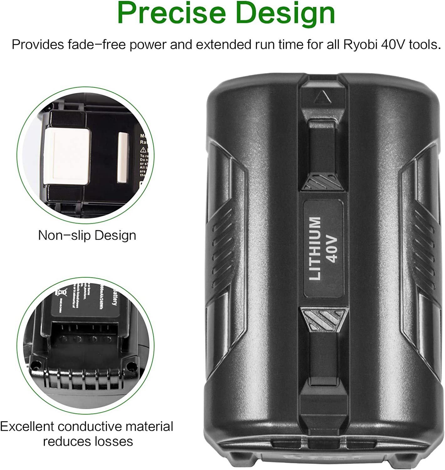 thumbnail image 2 of NEW 40V 6000mAh Lithium-Ion Replacement Battery For Ryobi 40V Cordless Tools 2 of 13