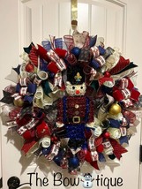 Handmade Christmas Holiday Tinsel Drummer Boy Prelit Door Wreath 26 in X... - $100.00