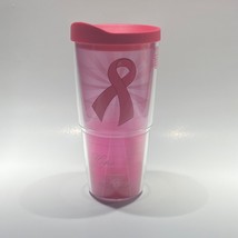Tervis 24oz Tumbler Tinted Pink w/ Pink Breast Cancer Awareness Ribbon Pink Lid - $12.82