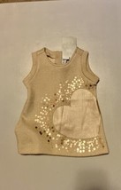 epk Fancy Sleeveless Shift Dress with Sequins, Gold - Size 6 mos (NWT) - $12.00