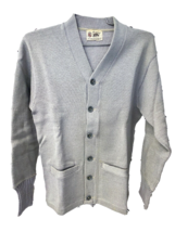 VTG 1940s 50s Puritan Natch Gray Wool Cardigan Letterman Academia Sweate... - $136.57
