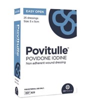 Povitulle Povidone-Iodine Non Adherent Wound Dressings 5cm x 5cm x 25 - $16.30