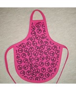 Small Peace Sign On Pink Fabric -Decorative Soap Bottle Dish Apron 1PC - $4.78
