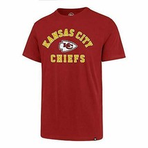 Kansas City Chiefs NFL &#39;47 Red Varsity Arch Super Rival Tee T-Shirt Men&#39;s Medium - £16.01 GBP