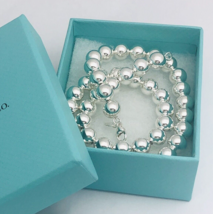 18.25” Tiffany &amp; Co HardWear 10mm Bead Necklace in Sterling Silver - £331.47 GBP