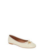10 - Tory Burch $268 Rice Paper Ivory Charm Ballet Flats Shoes NEW w/ Bo... - £94.04 GBP