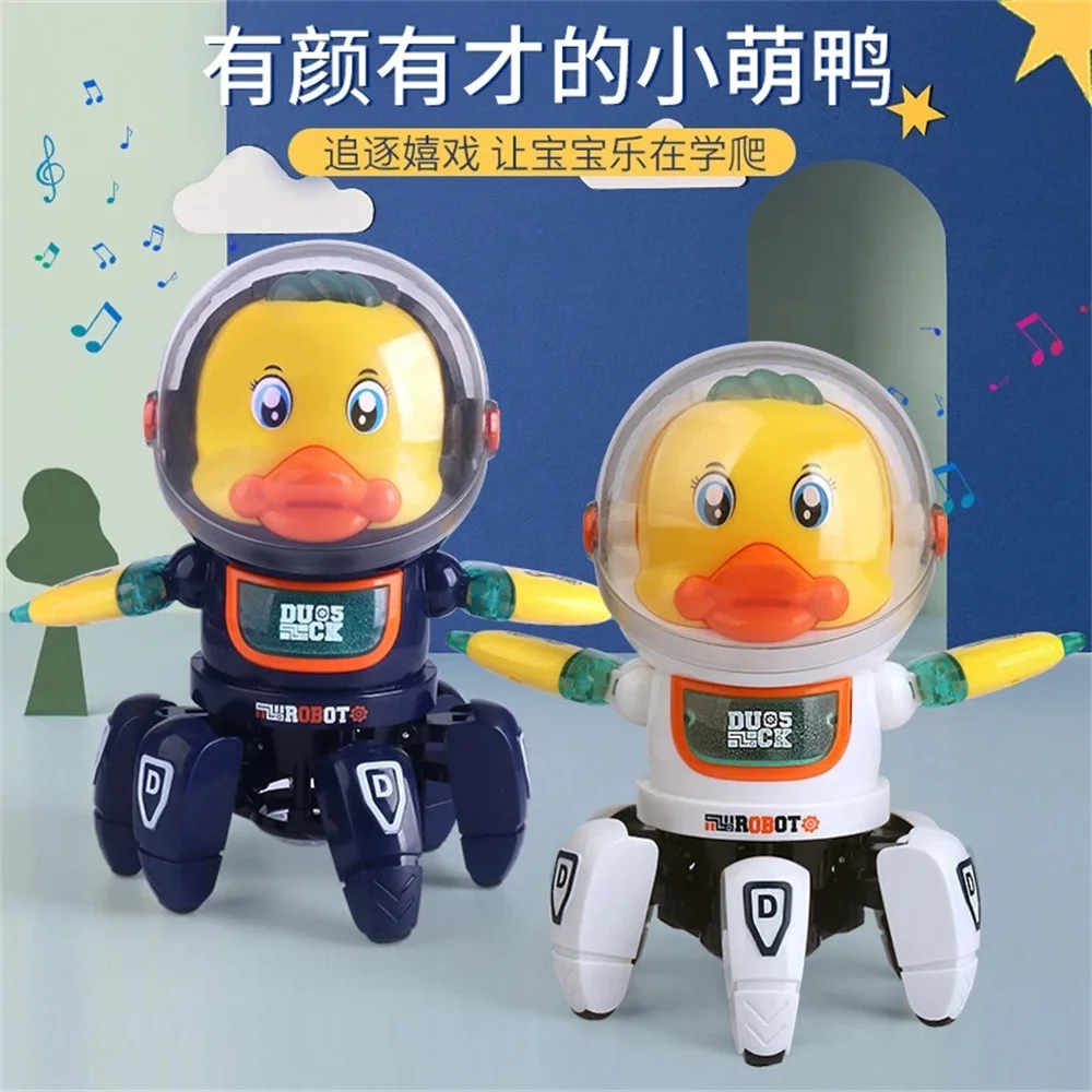 Dancing Duck Electric Space Duck Robot Light and Music Swing Toy Toddler Walking - £17.52 GBP