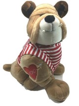 Heads N Tails English Bulldog 15&quot;Plush XOXO Tattoo Gund Hearts Love - £15.82 GBP
