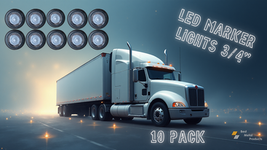 (20) Amber ¾&quot; LED Marker Light - J-53-AC - Waterproof 12V Clear Light 15... - $395.43 MXN