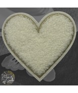 Heart in White Iron On Patch Applique Embellishment - $4.38 CAD
