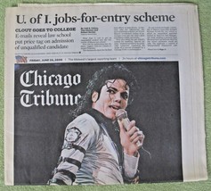 Chicago Tribune: &quot;Michael Jackson 1958-2009 Pop music legend dies&quot; June 26, 2009 - £10.93 GBP