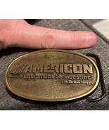 Jadco Americon American Equipment Services Vintage Solid Brass Belt Buckle - €10,93 EUR
