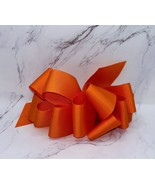 Oversized Grosgrain Orange Big Hair Bow Ribbon Clip Ponytail Clip 6” - $9.66
