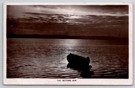 The Setting Sun on the Water RPPC Postcard B47 - $5.95